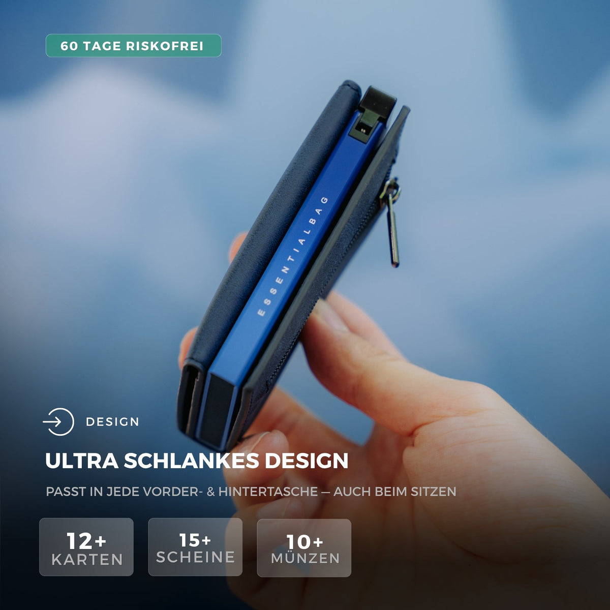 Smart Wallet 3.0 — portafoglio sottile con blocco RFID