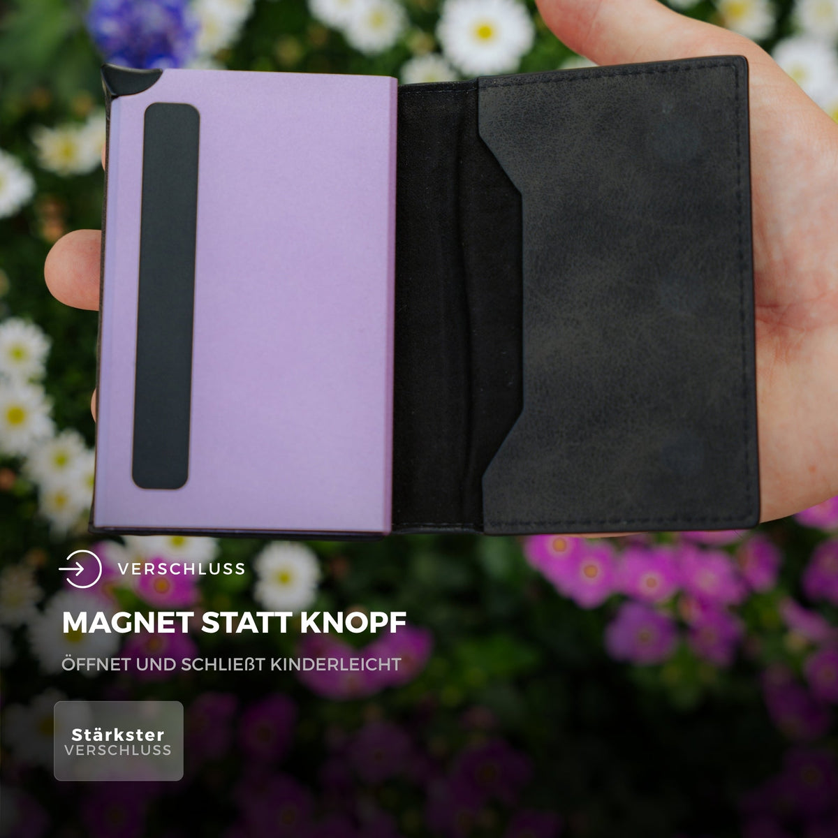 Slim Wallet Iris + Tracker-Karte — Set