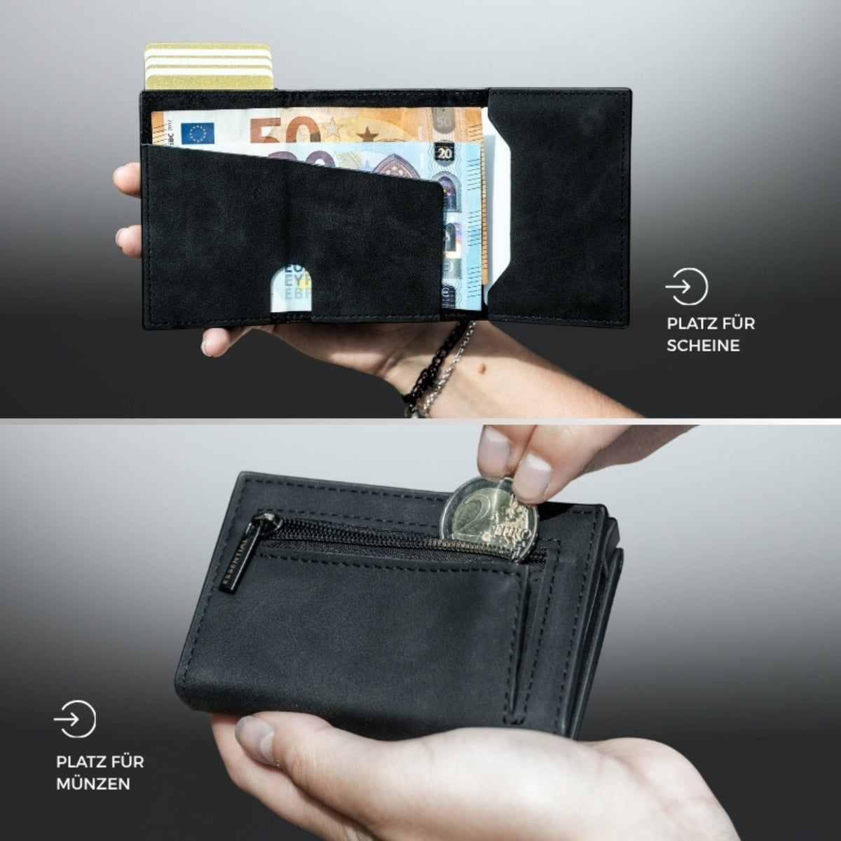 Slim Wallet Iris + Tracker-Karte — Set