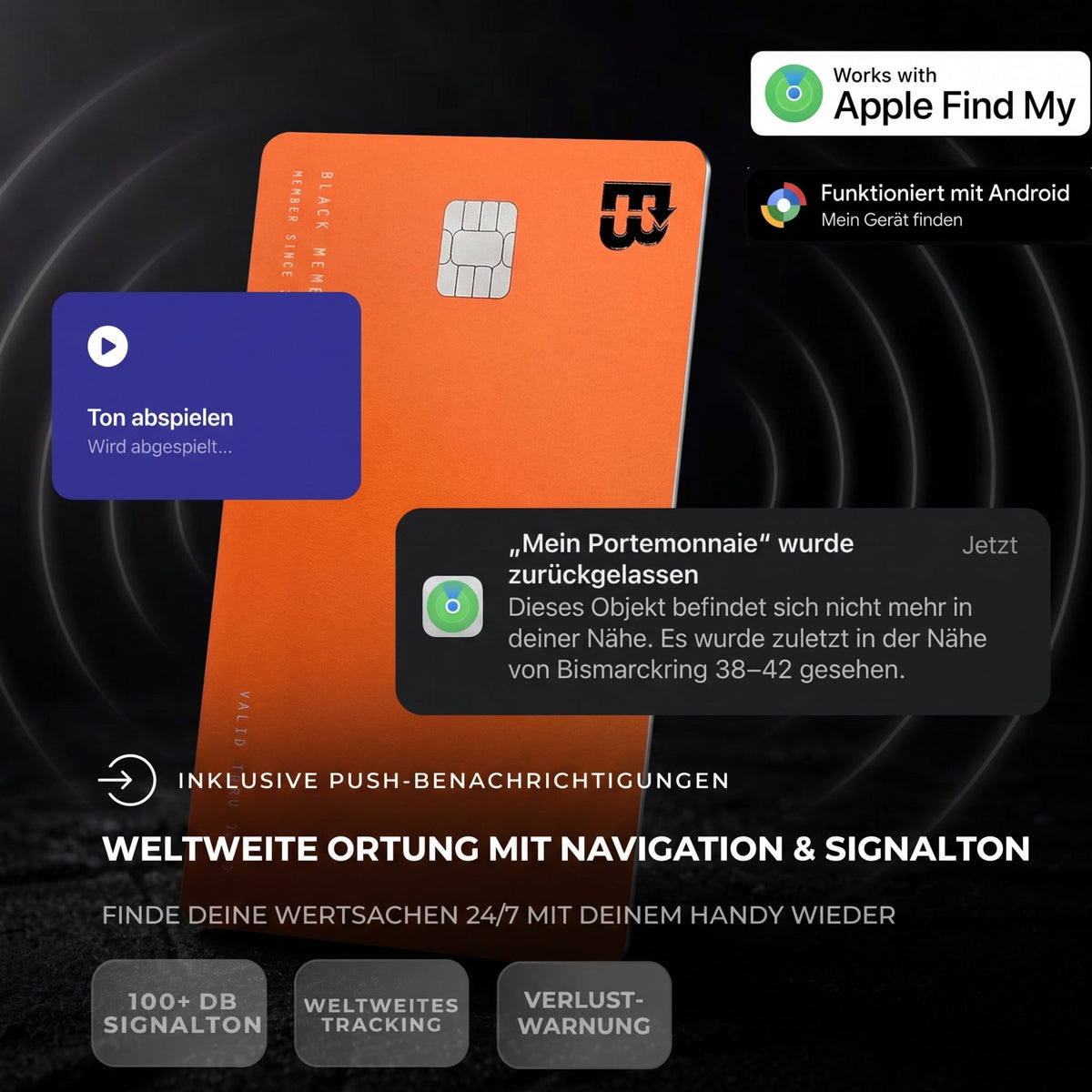 Tracker-Karte Pro für Apple & Android