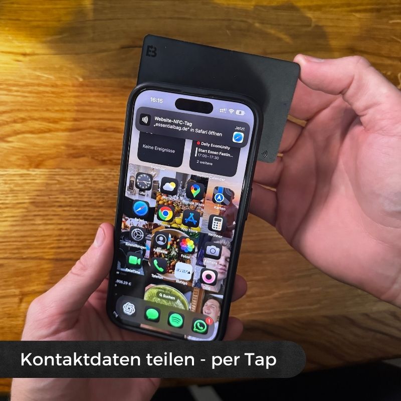 Digitale Visitenkarte mit NFC-Tag
