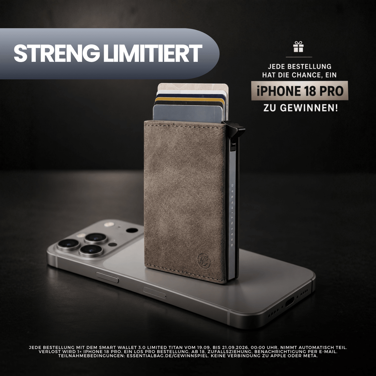 Smart Wallet 3.0 — portafoglio sottile con blocco RFID