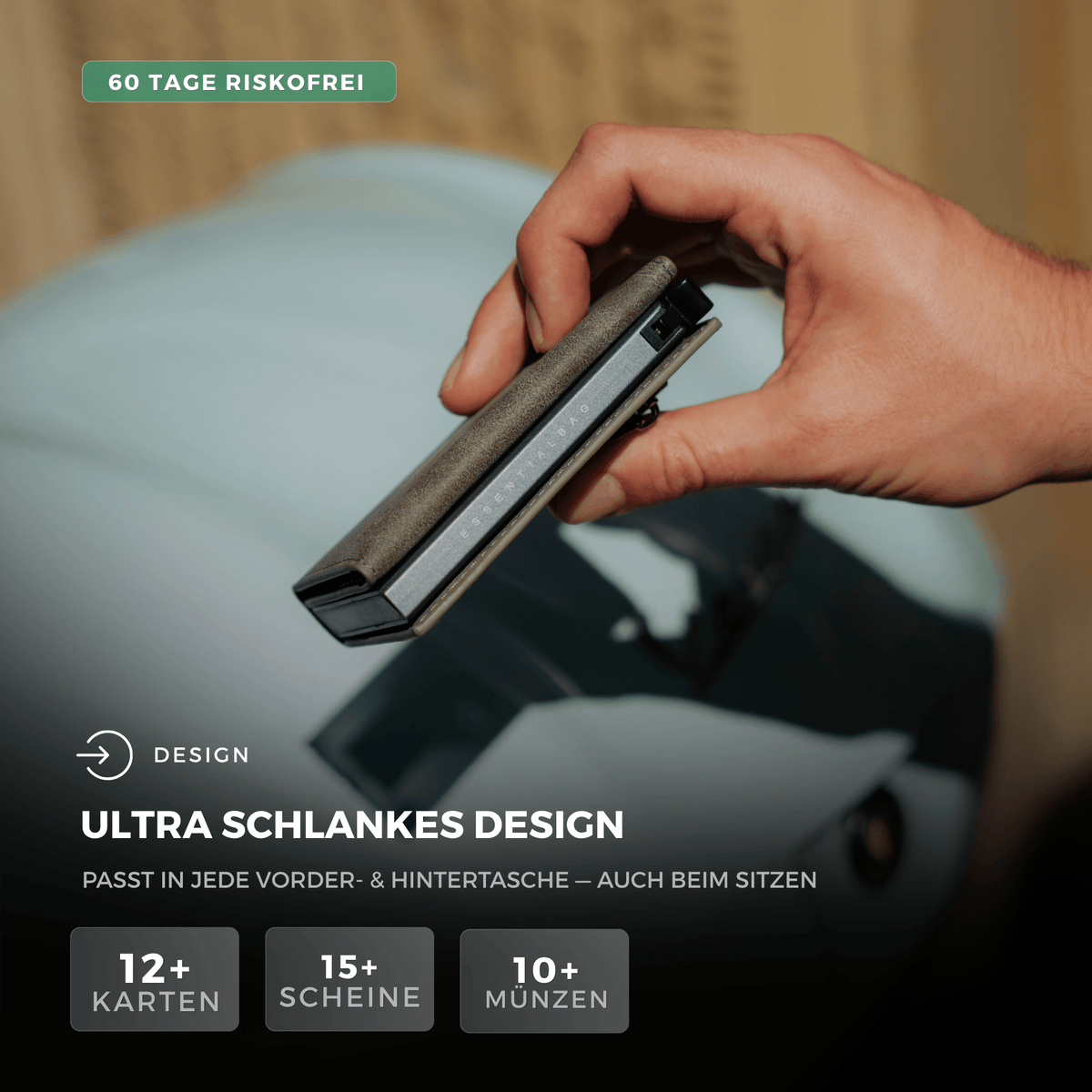 Slim Wallet Titan + Tracker-Karte — Set