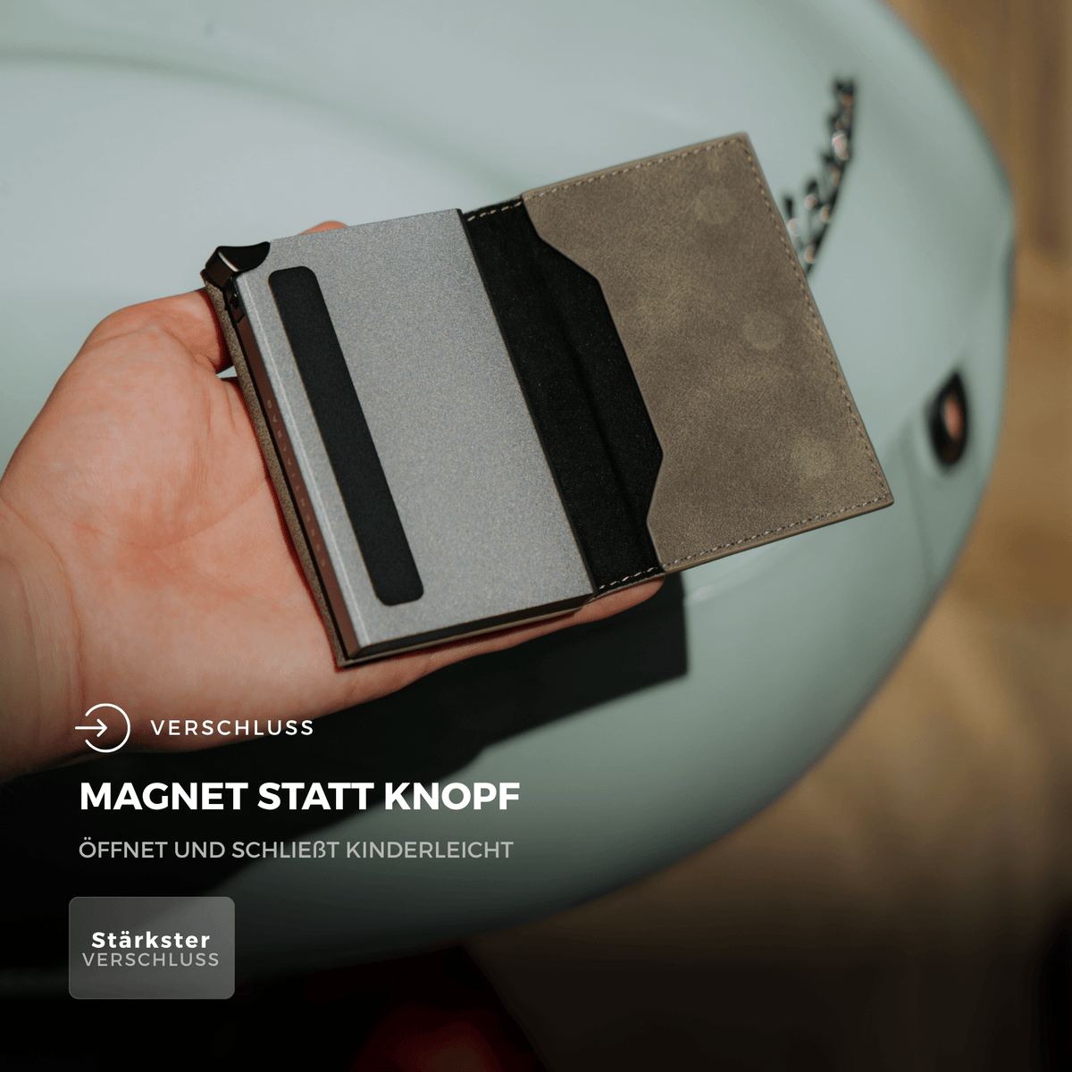 Slim Wallet Titan + Tracker-Karte — Set