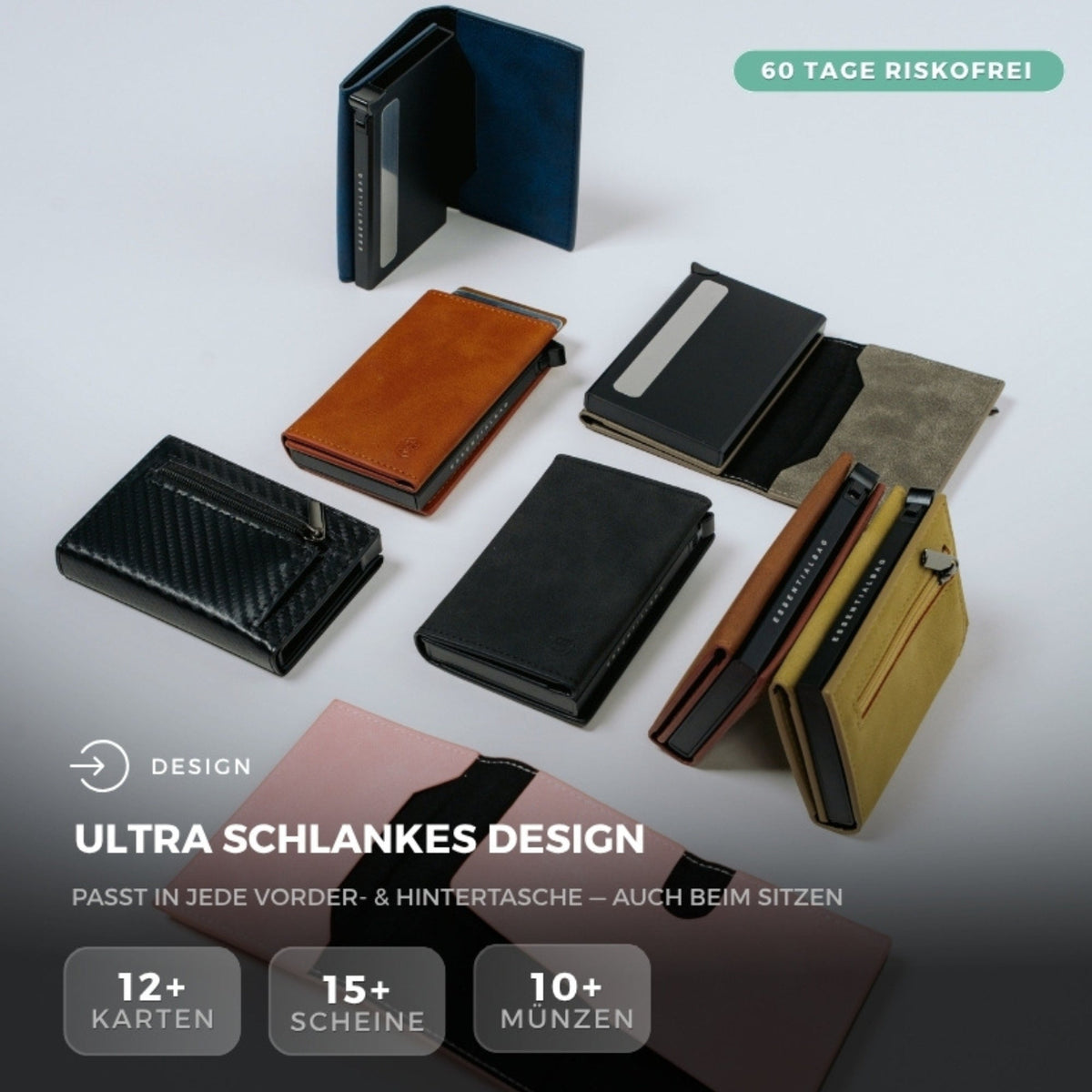 Smart Wallet 3.0 — portafoglio sottile con blocco RFID